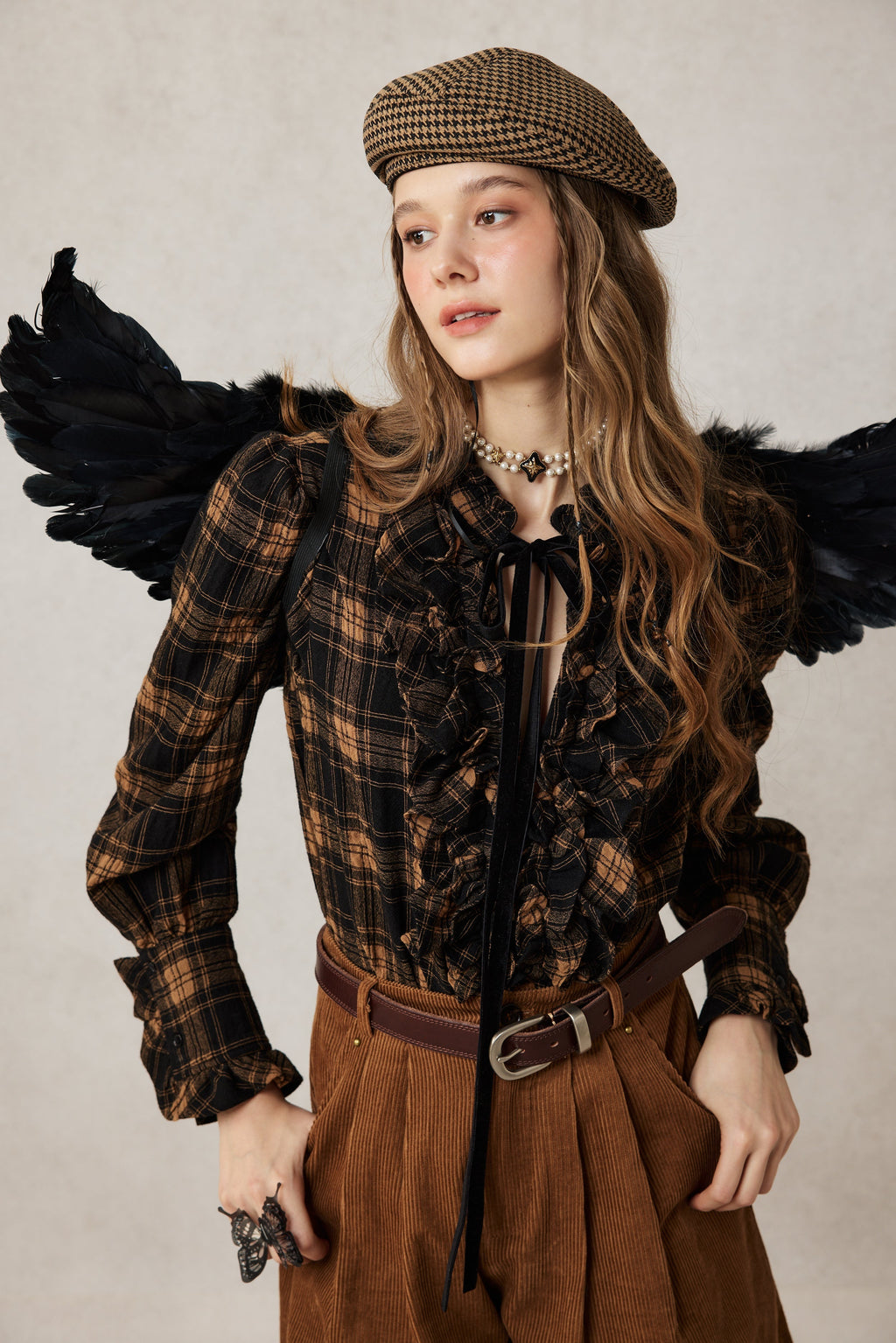 Annie 22 | 100% Wool Puff Sleeve Shirt Blouse