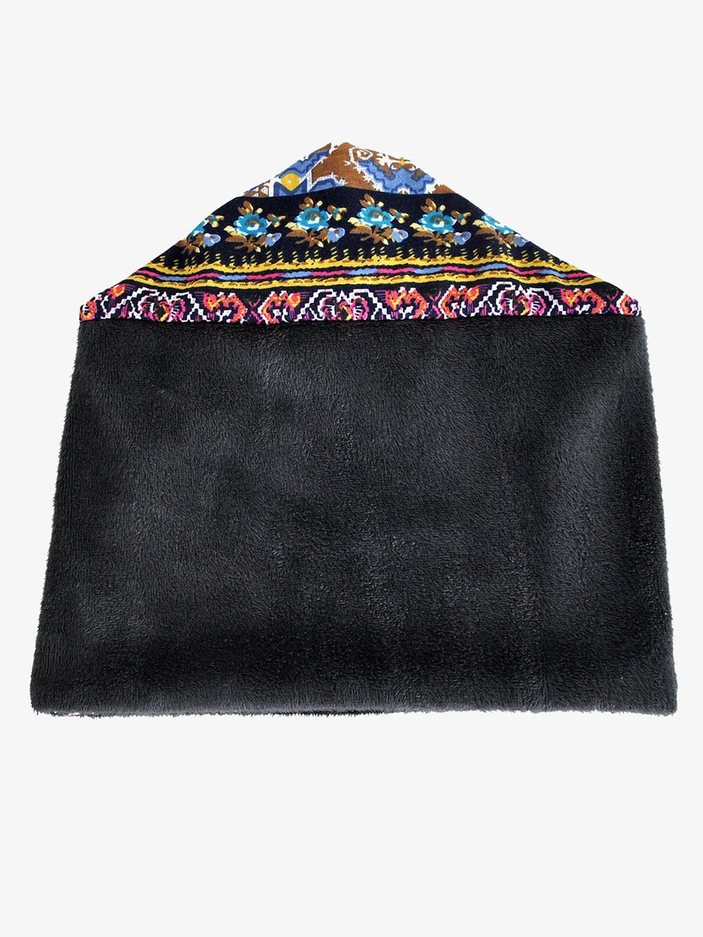 Retro Tribal Printed Fleece Dual Use Scarf Beanie Hat