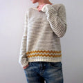 Casual Soft Stripped Printing Crew-neck Sweater