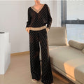 Temperament Double-Sided Jacquard Sweater Two-Piece Set
