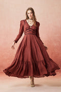 Chelse 19 |Longsleeved Linen Dress Gown