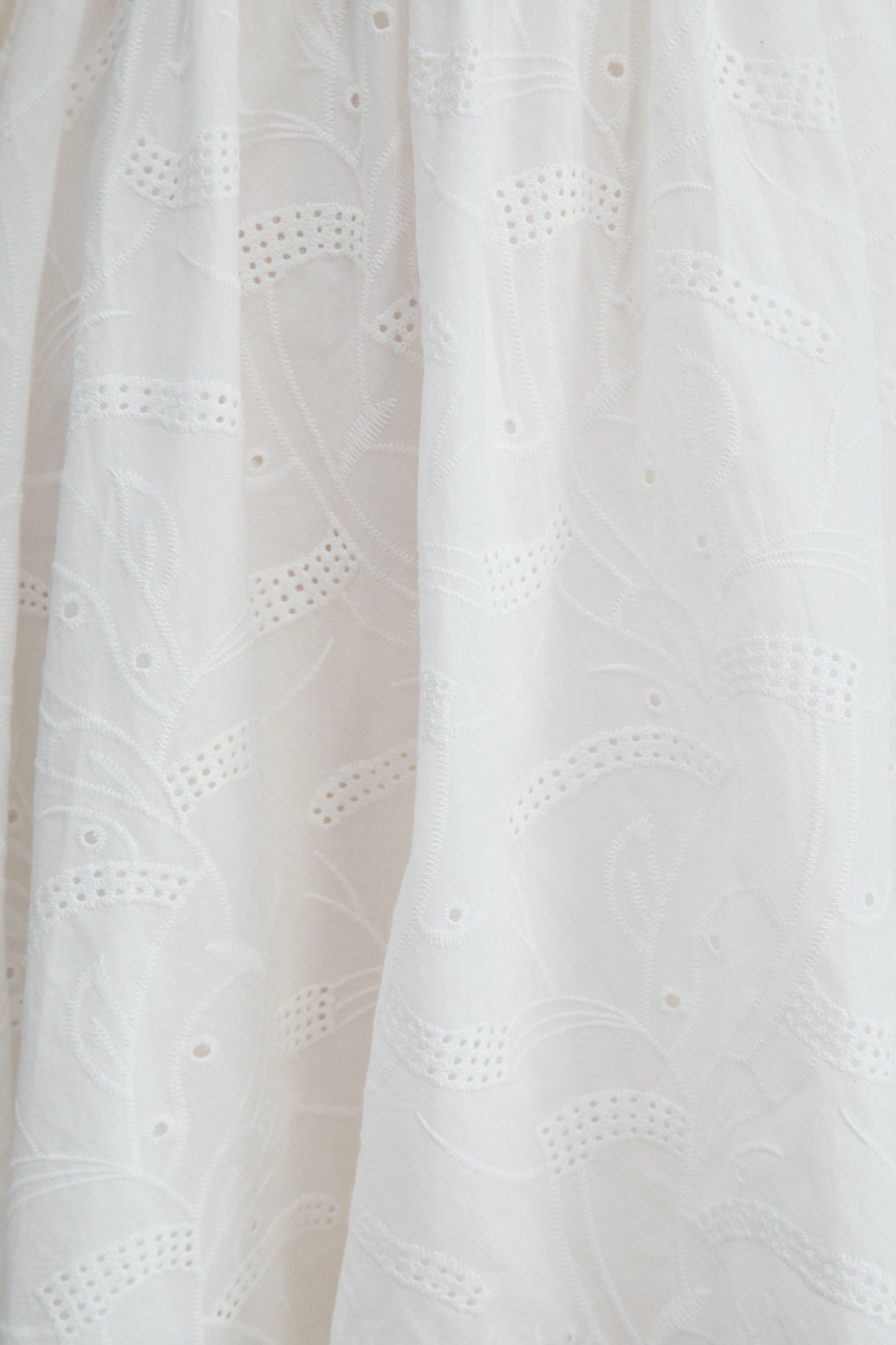 Loveliest Looks White Floral Embroidery Belted Mini Dress