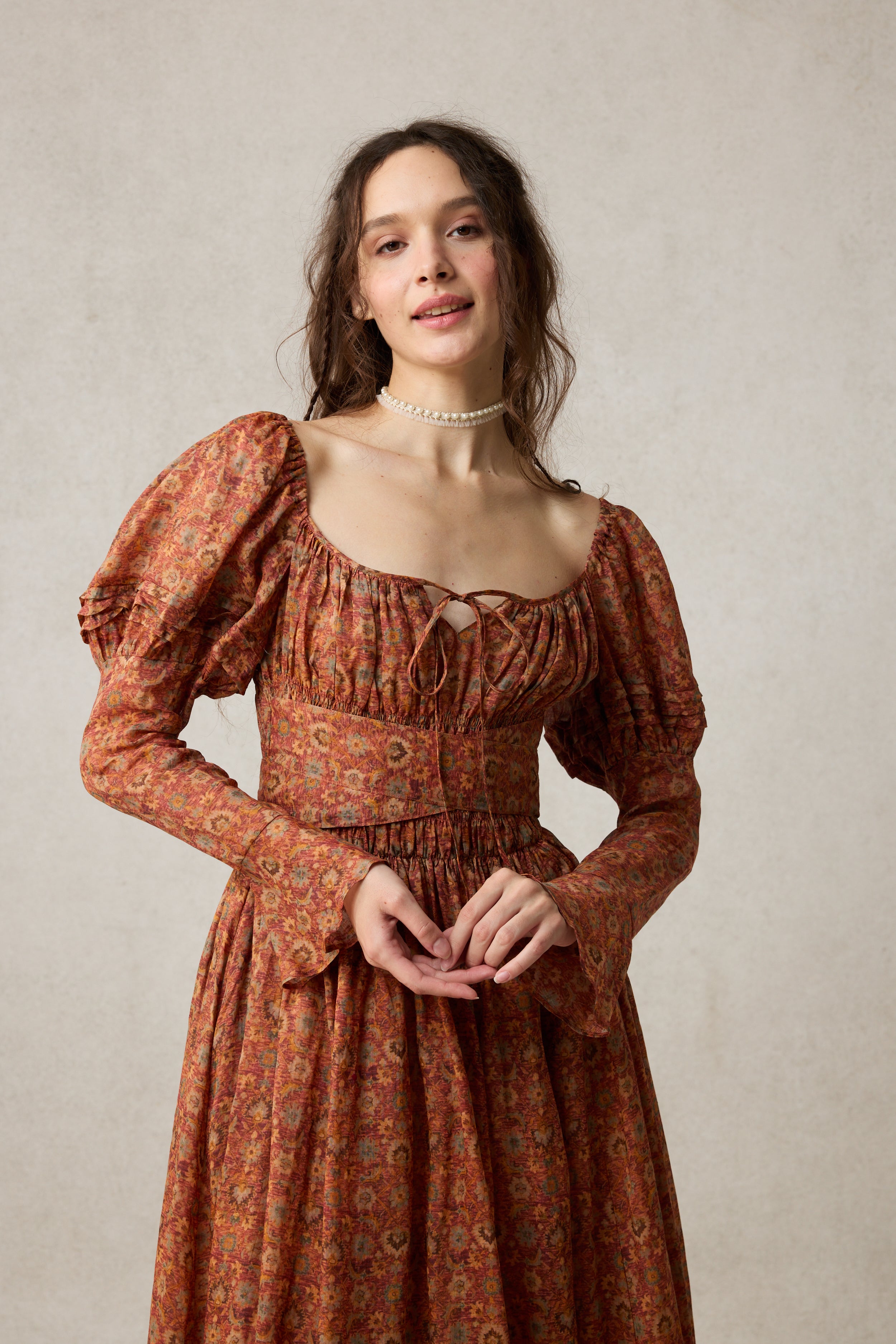 Paisley 11 | Elegant Floral Linen Dress