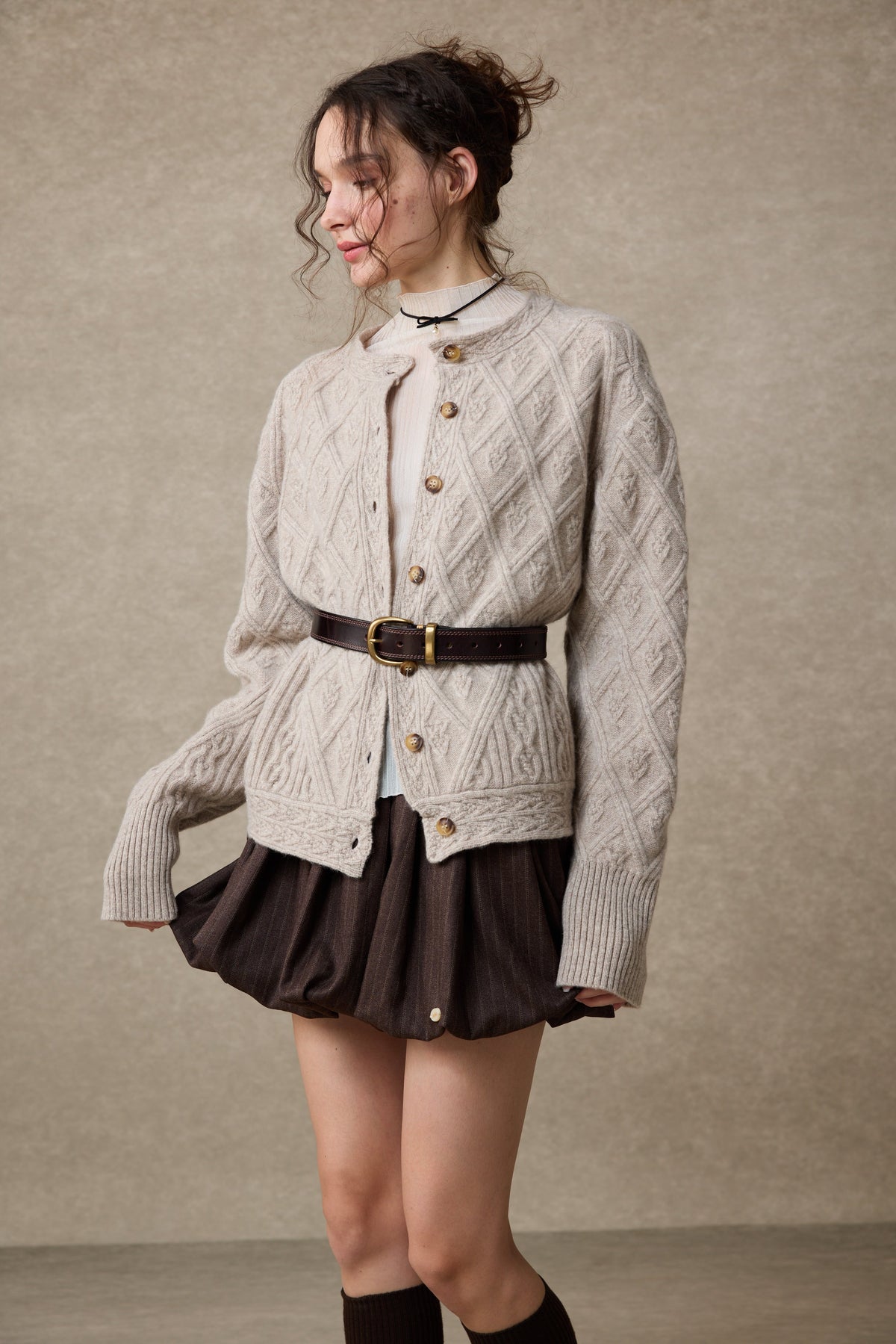 Flurry 17 | 100% Wool Sculptured Knitwear Cardigan