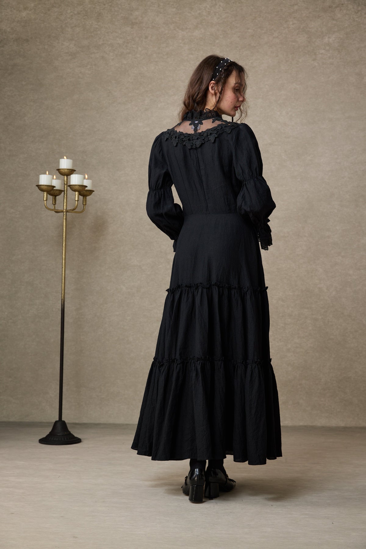 Leona 21 | Lace Maxi Linen Dress