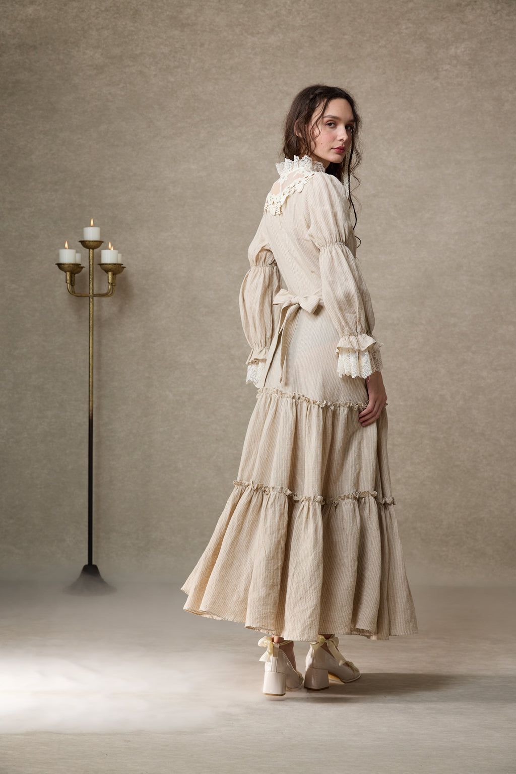 Leona 21 | Lace Maxi Linen Dress