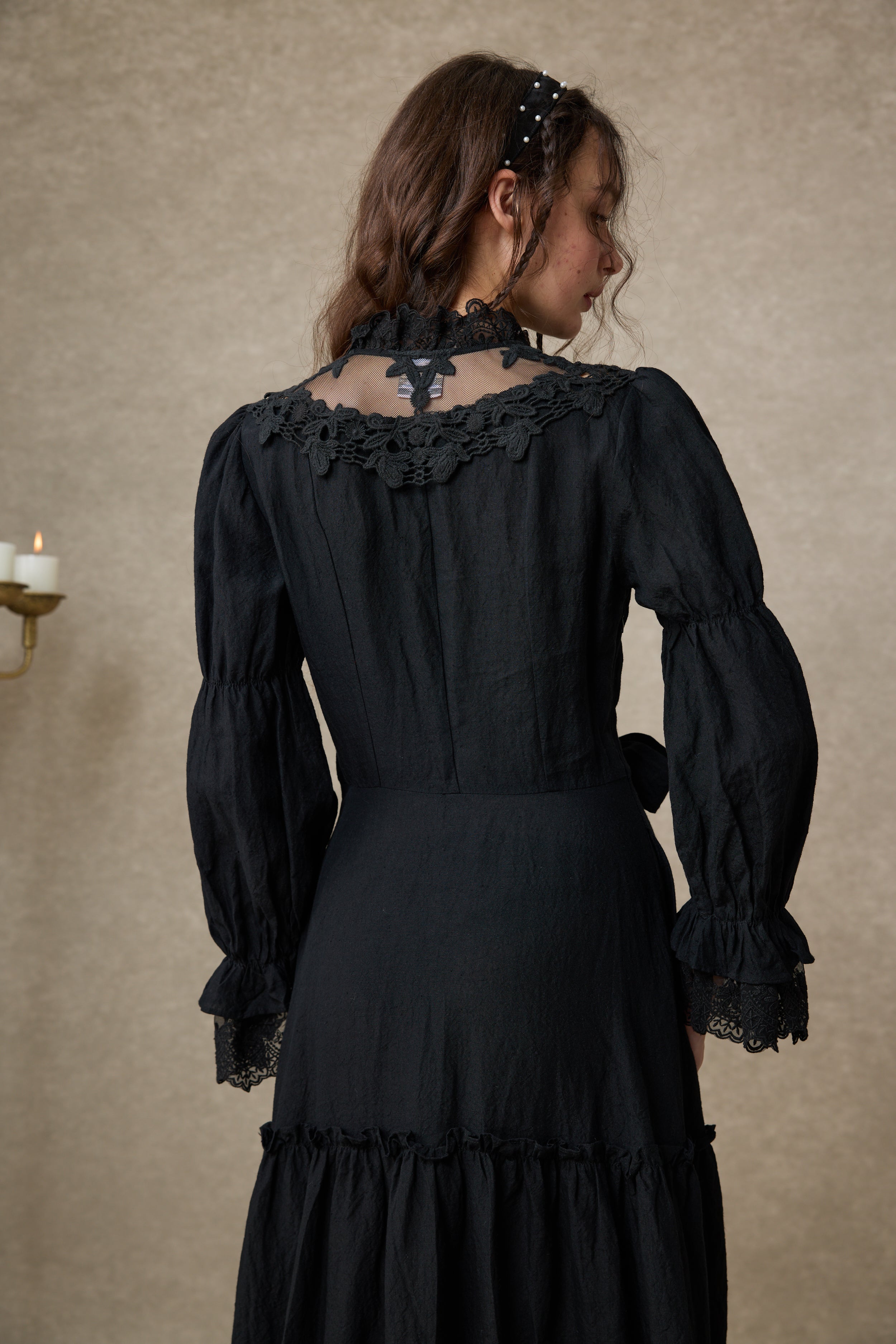 Leona 21 | Lace Maxi Linen Dress