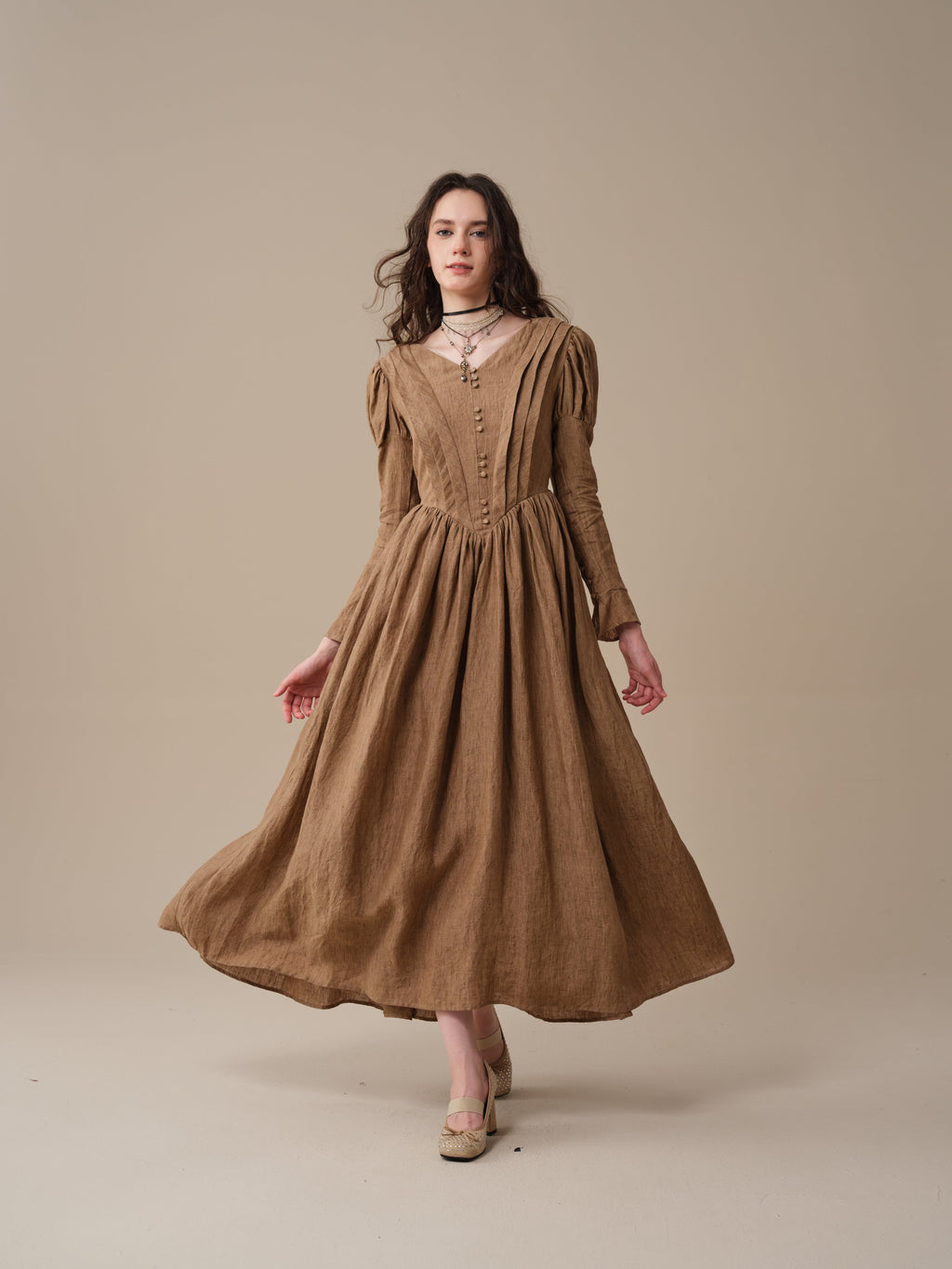 Madder 05 | Tailored Linen Corset Dress