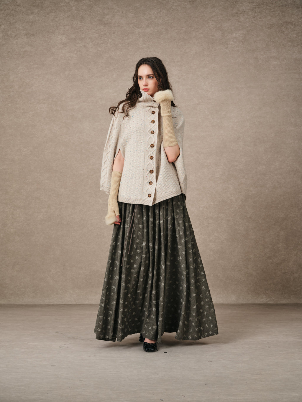 Anis 23 | Lace-up Jacquard Linen Corset Dress