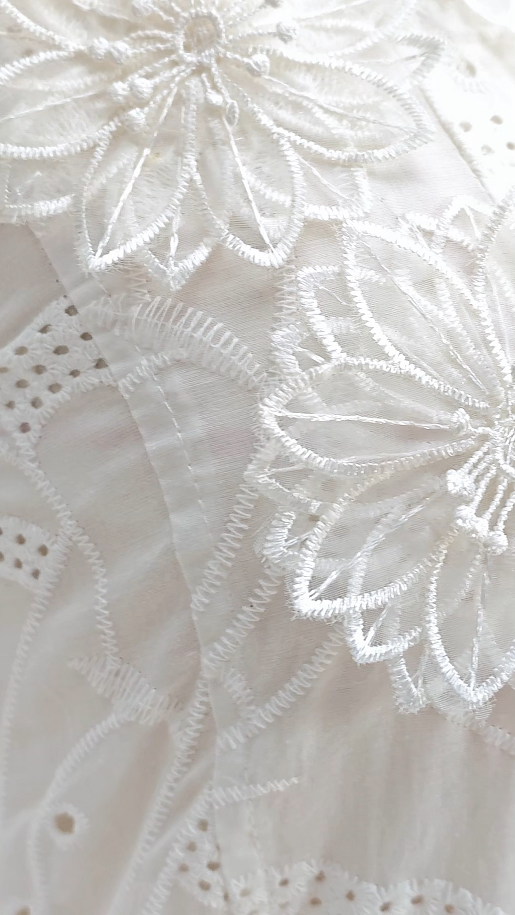 Loveliest Looks White Floral Embroidery Belted Mini Dress