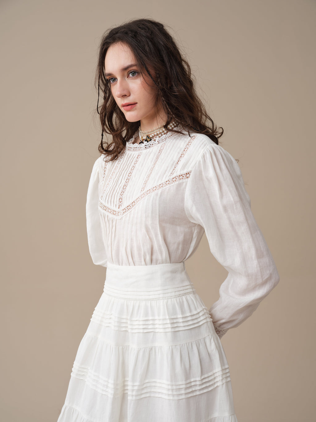 Minna 21 | Edward Linen Lace Blouse