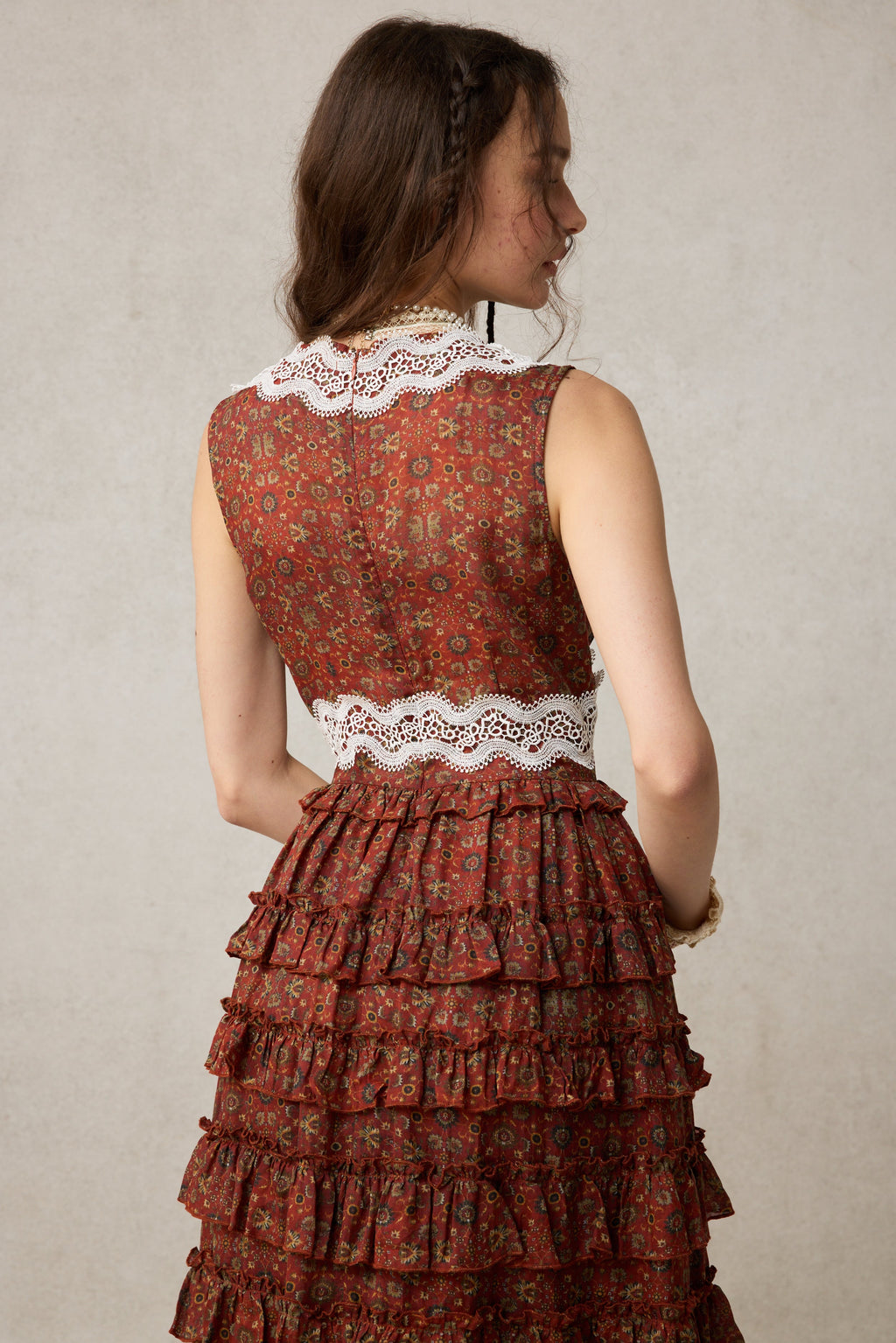 Nolita 28 |Lace & Linen Dress Gown （With Gift scarf)