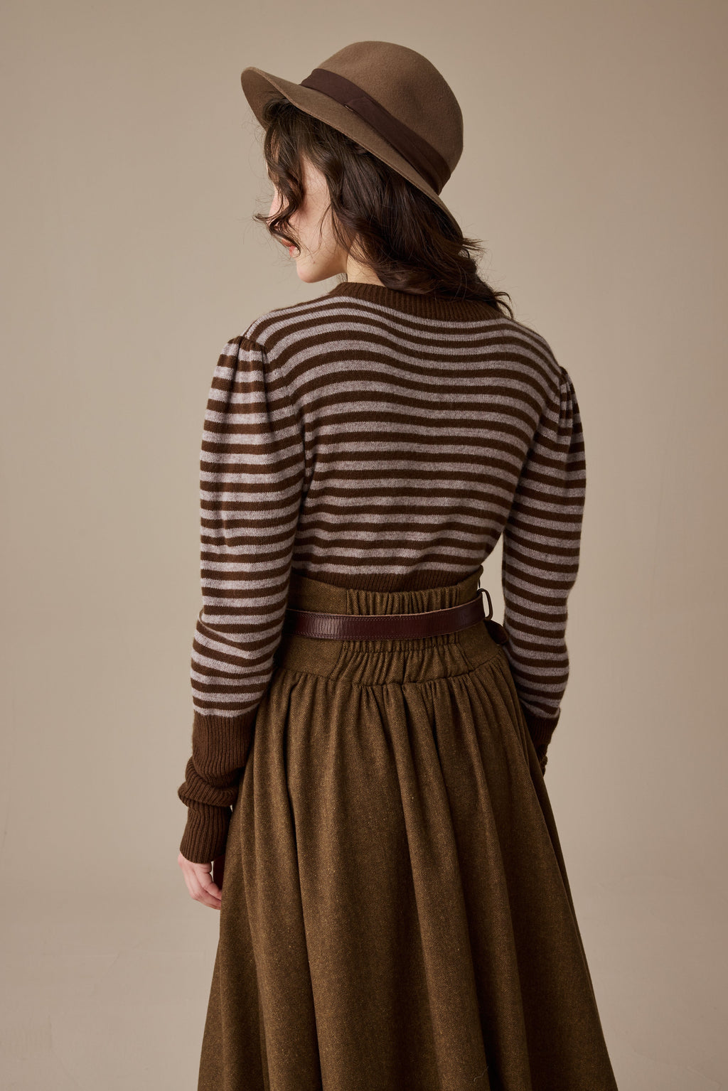 Christina 19 |Retro Layered Wool Skirt