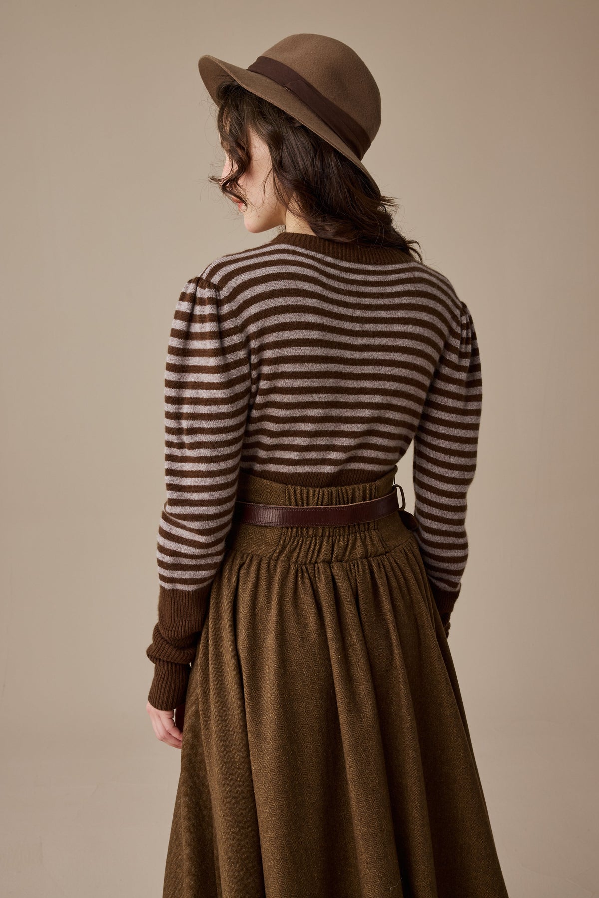 Christina 19 |Retro Layered Wool Skirt
