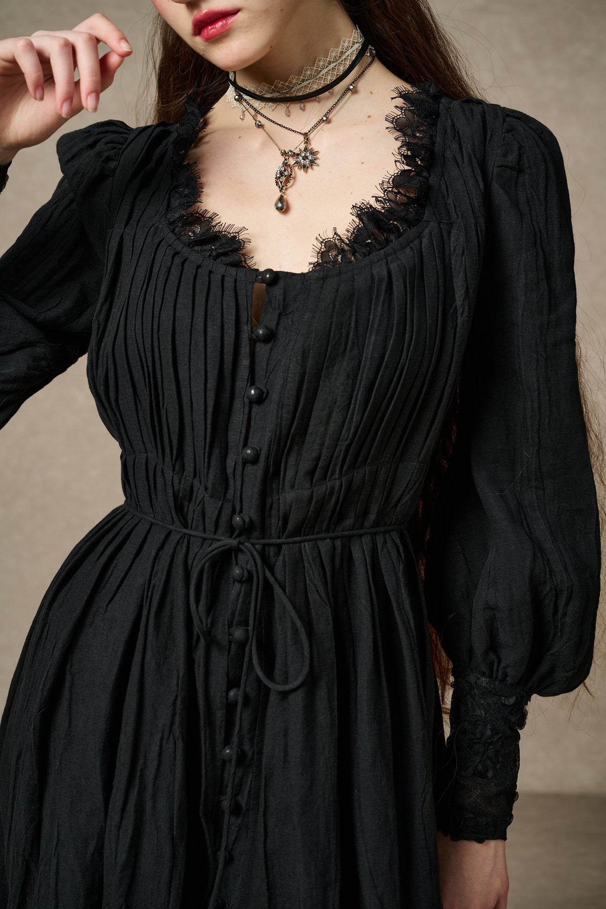 Josefina 19 | Dreamy Pleated Linen Dress Gown
