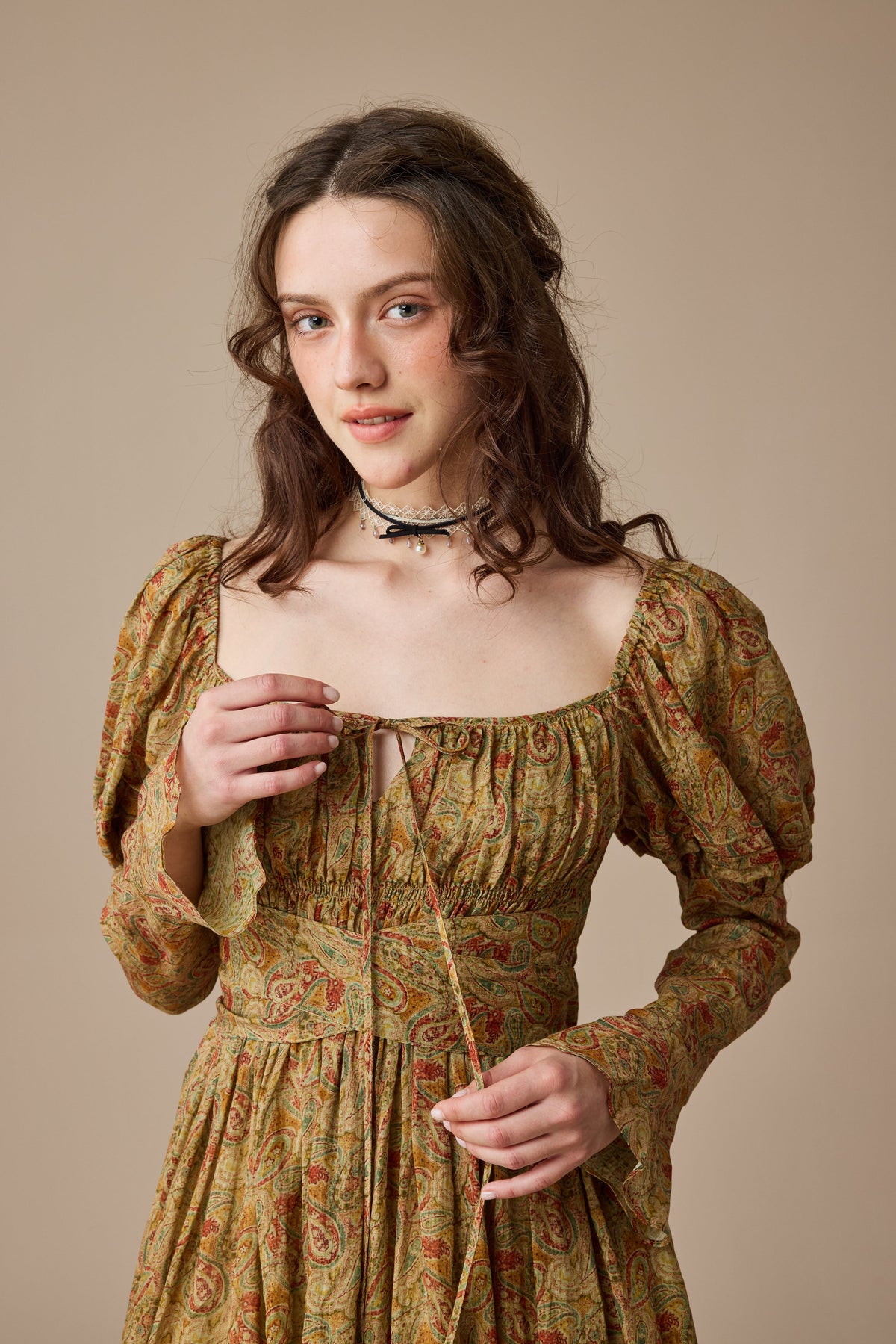 Paisley 11 | Elegant Floral Linen Dress