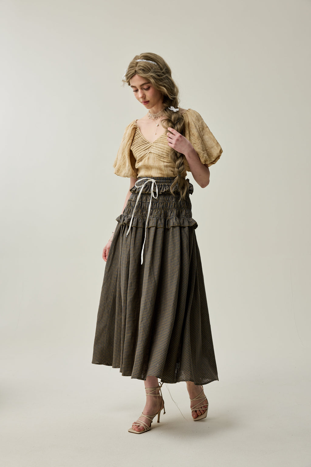 Wind 33 | Ruffled linen skirt