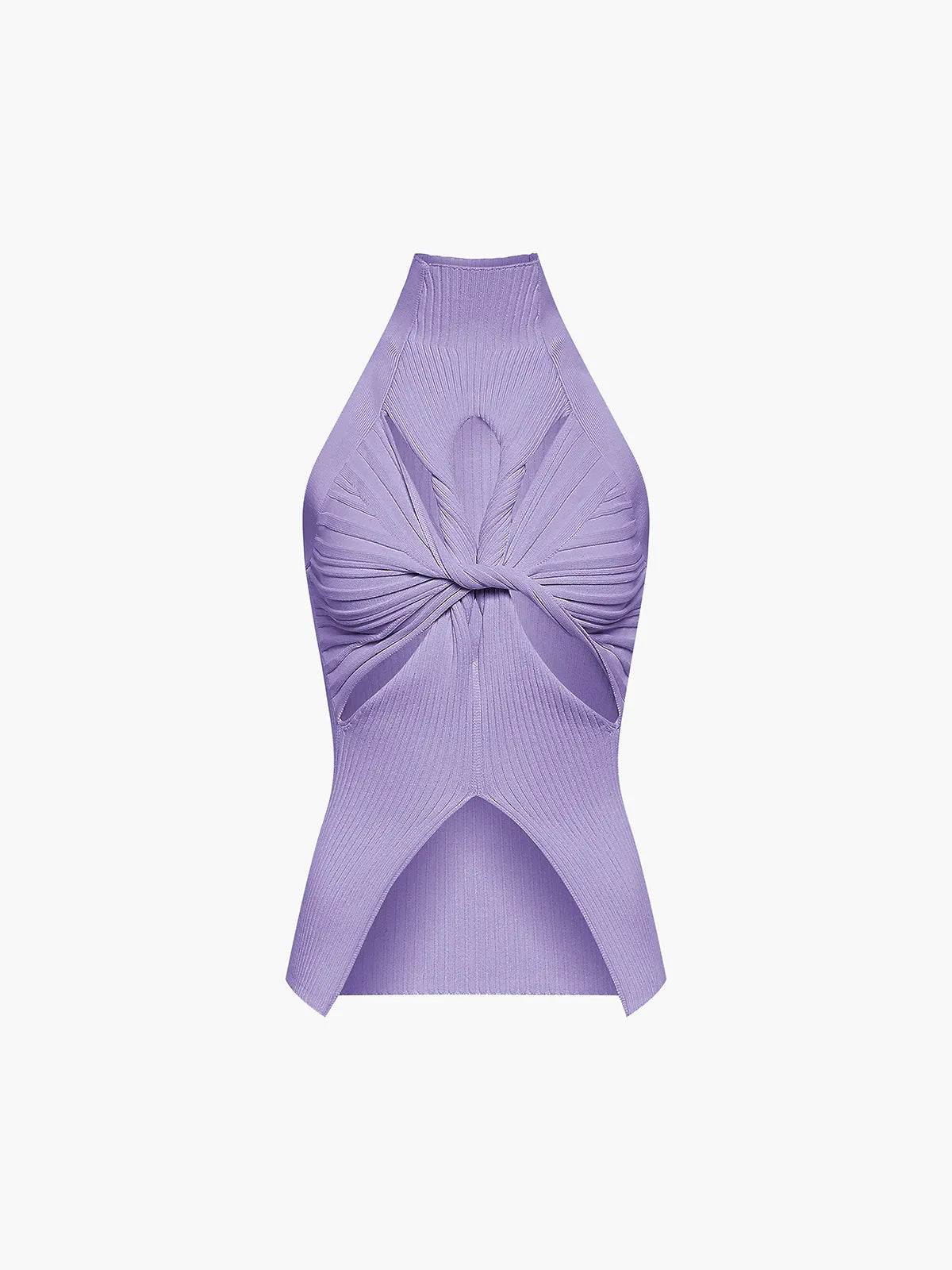 Twist Cutout Mockneck Rib Top