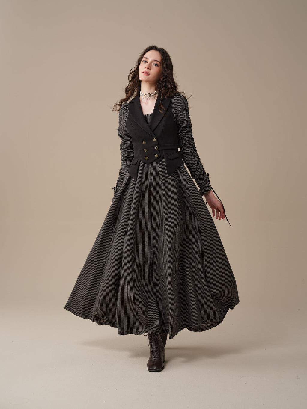 Crystal 17 | Victorian maxi linen dress