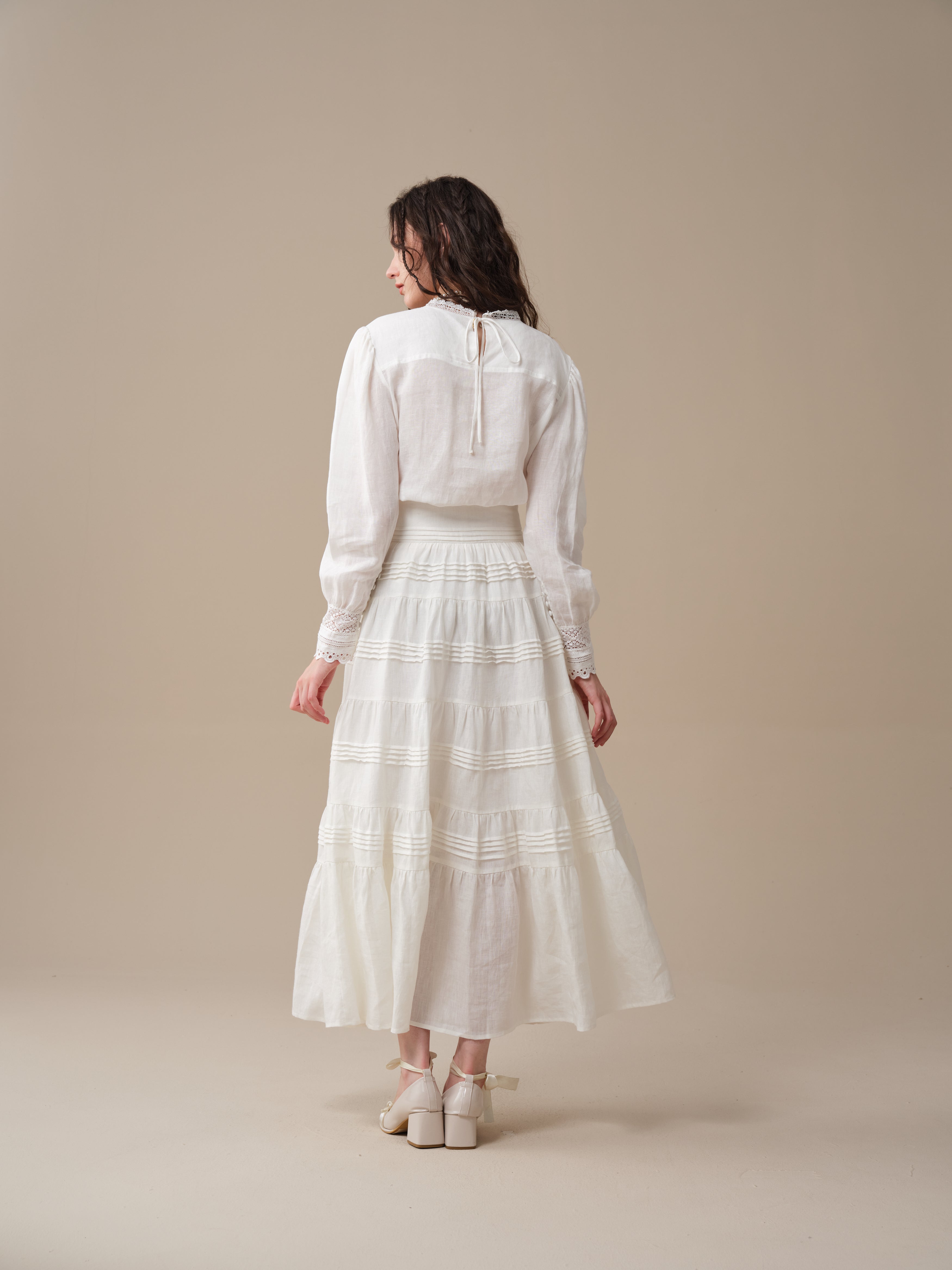 Minna 21 | Edward Linen Lace Blouse