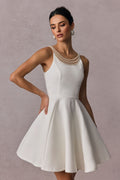 Esther Pearl Embelished Open Back Mini Dress
