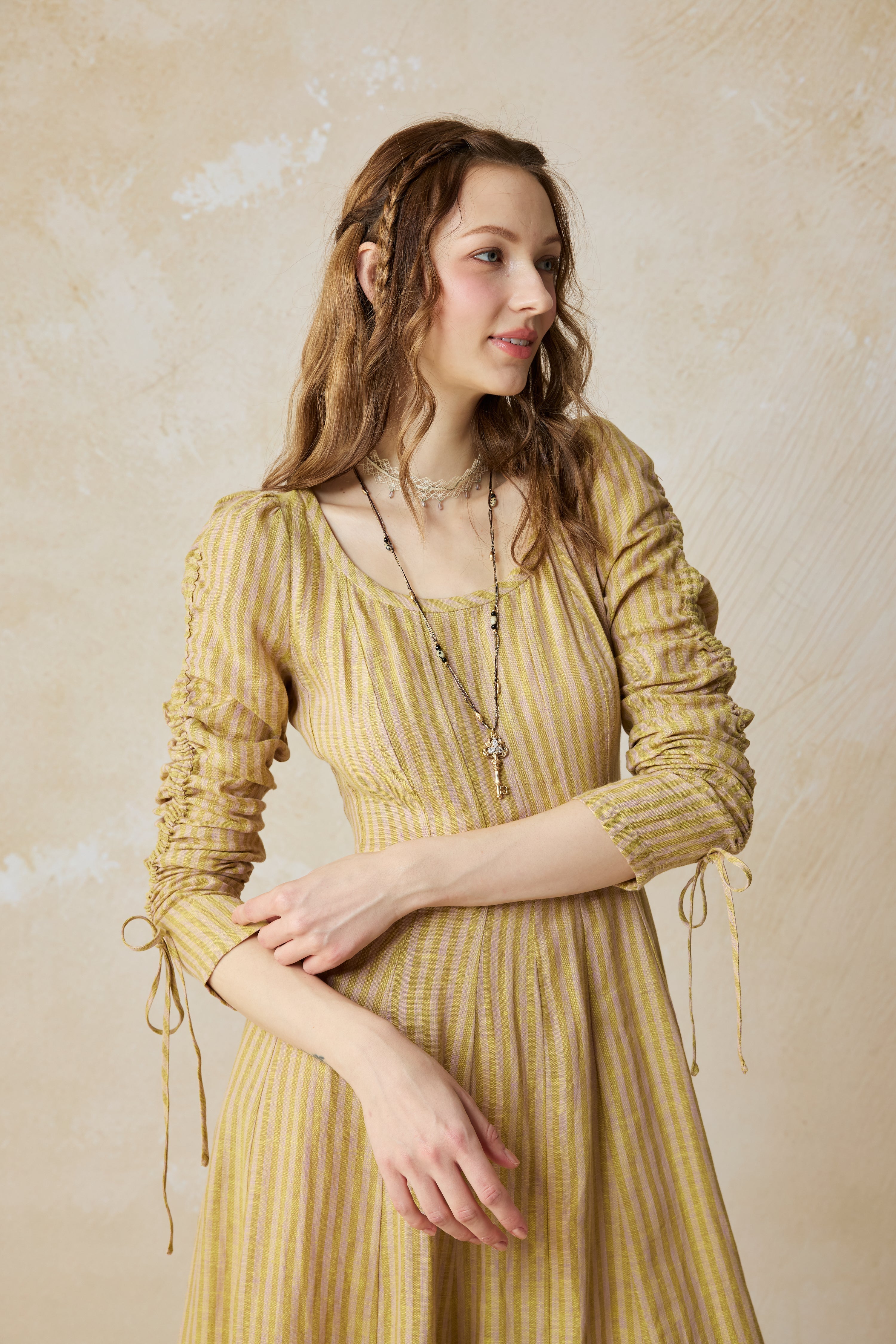 Crystal 17 | Victorian maxi linen dress