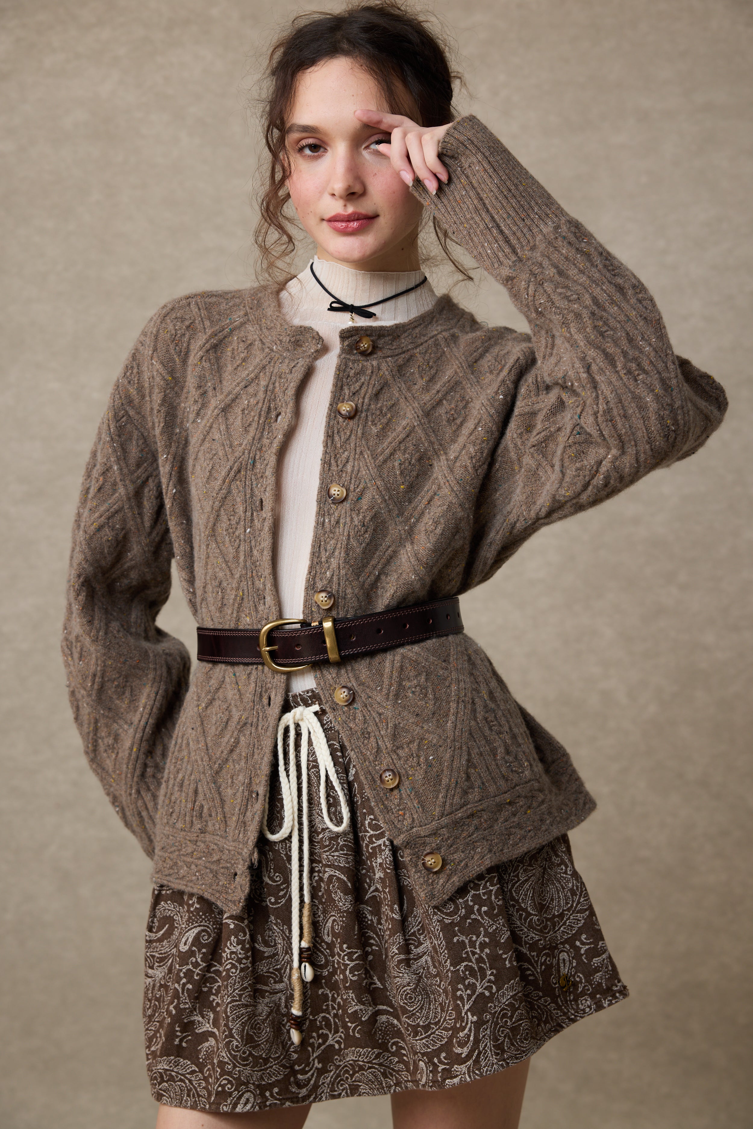 Flurry 17 | 100% Wool Sculptured Knitwear Cardigan
