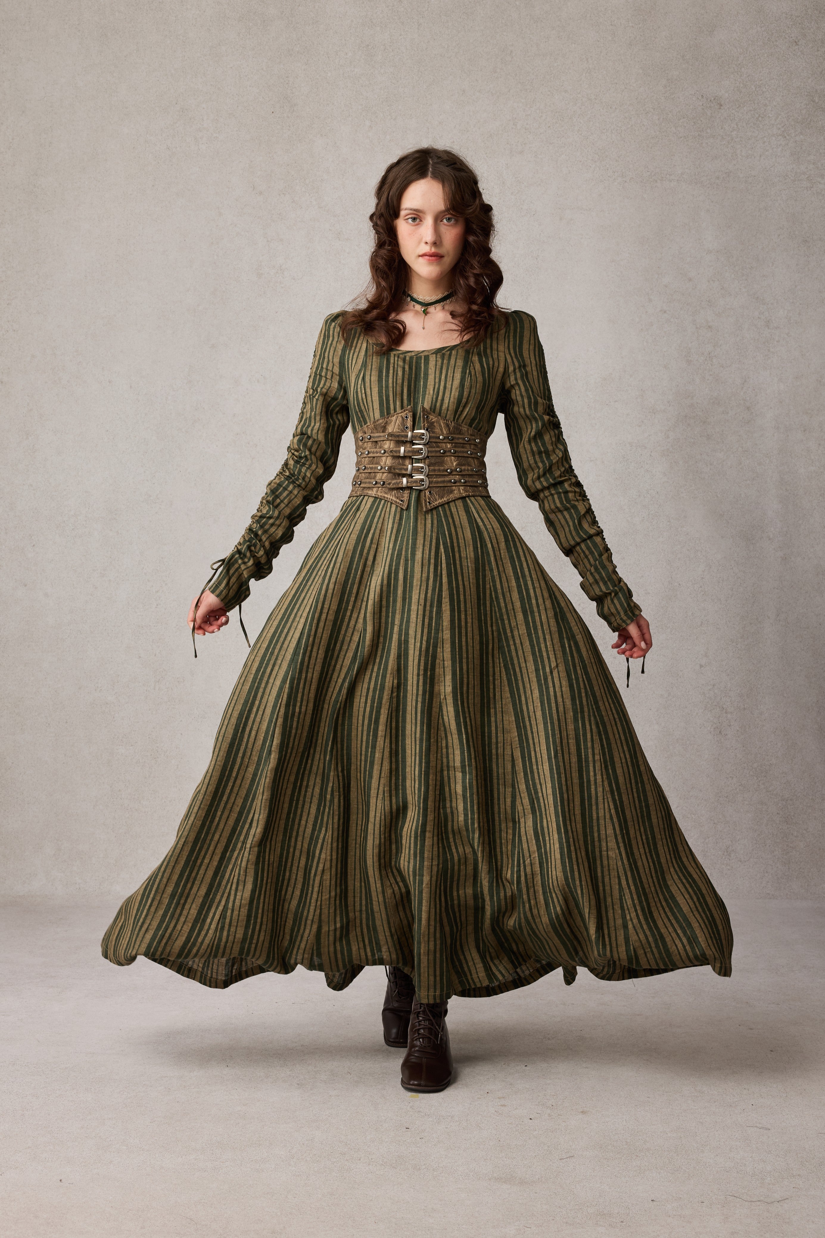 Crystal 17 | Victorian maxi linen dress