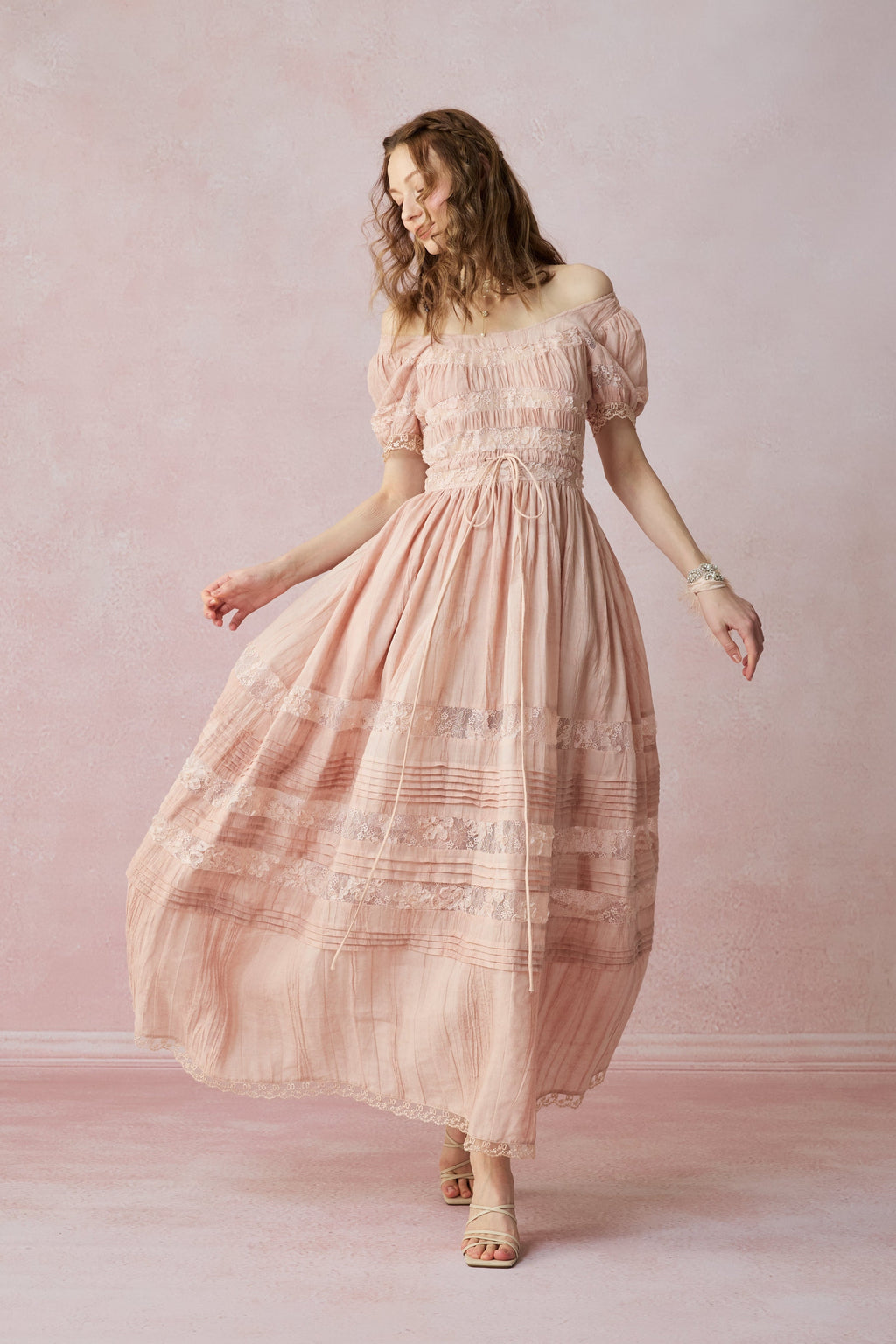 Dawn 17 | Lace Linen Dress Gown