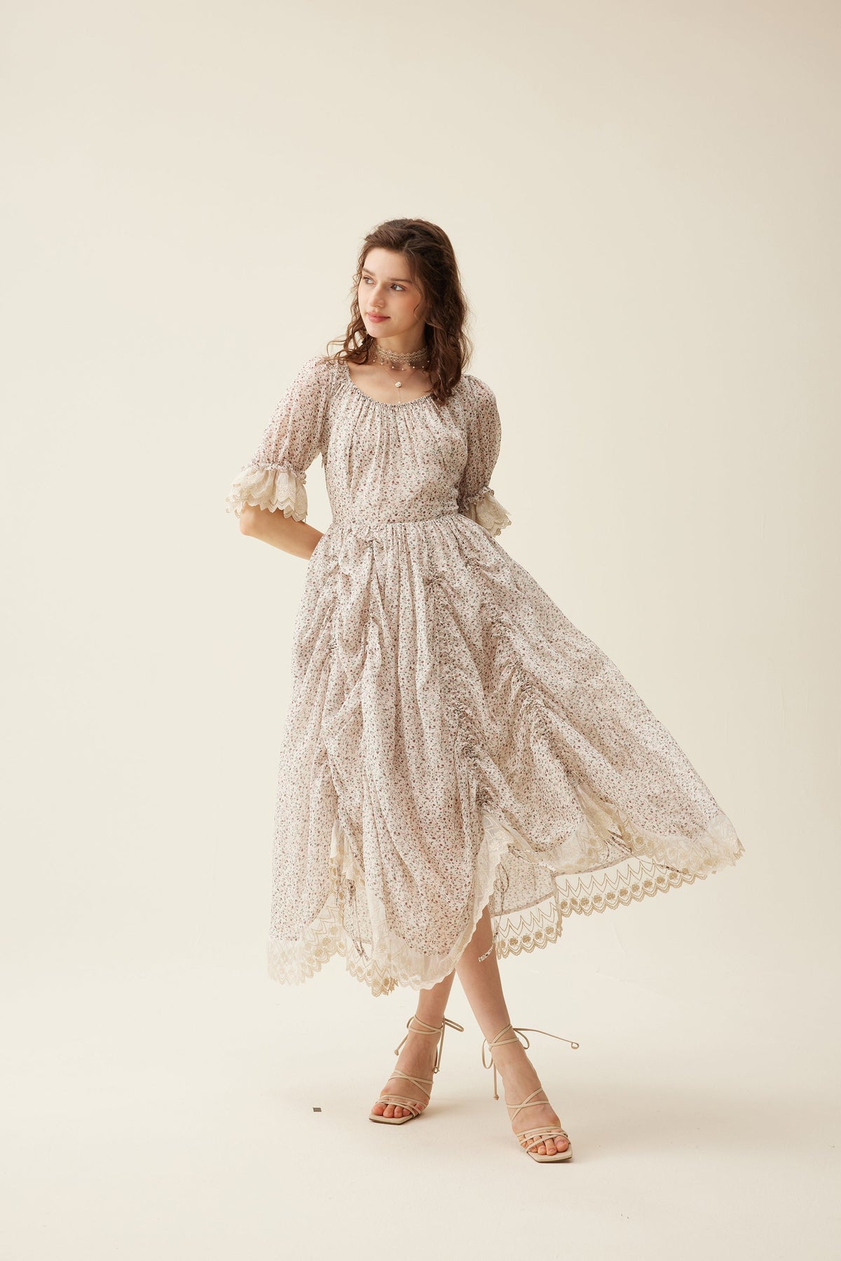 Elowen 27 | Lace velvet dress gown ( 2 way to wear )