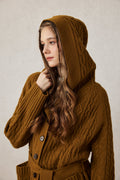 Hudson 15 | 100% wool hooded cardigan coat