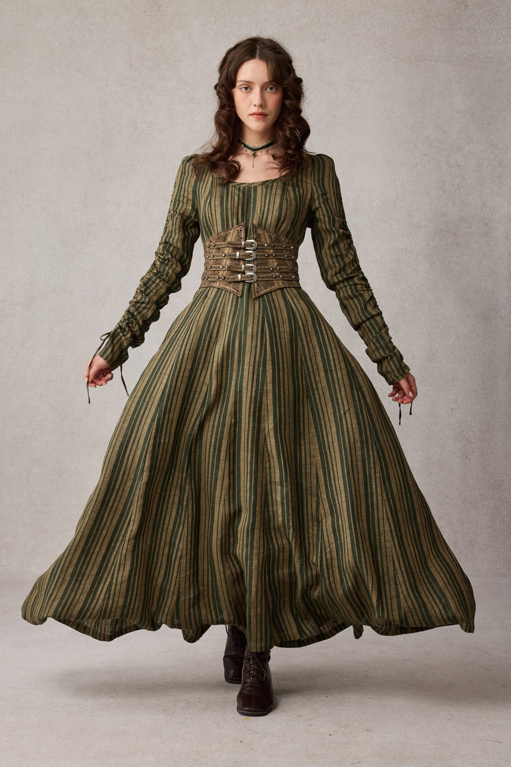 Crystal 17 | Victorian maxi linen dress