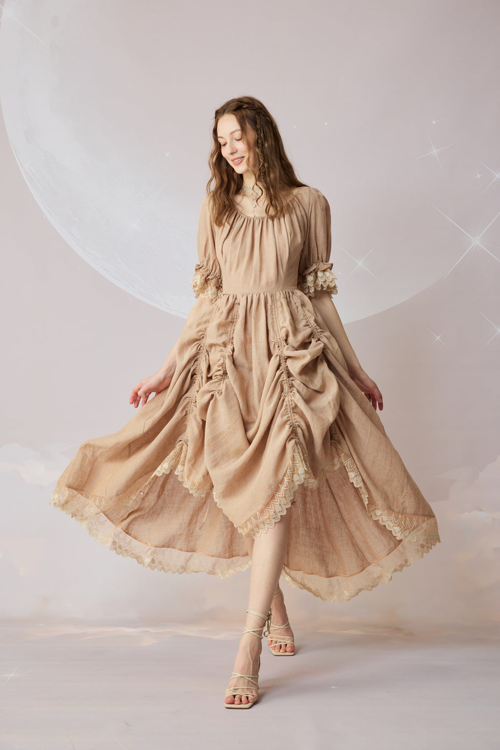 Elowen 27 | Lace velvet dress gown ( 2 way to wear )