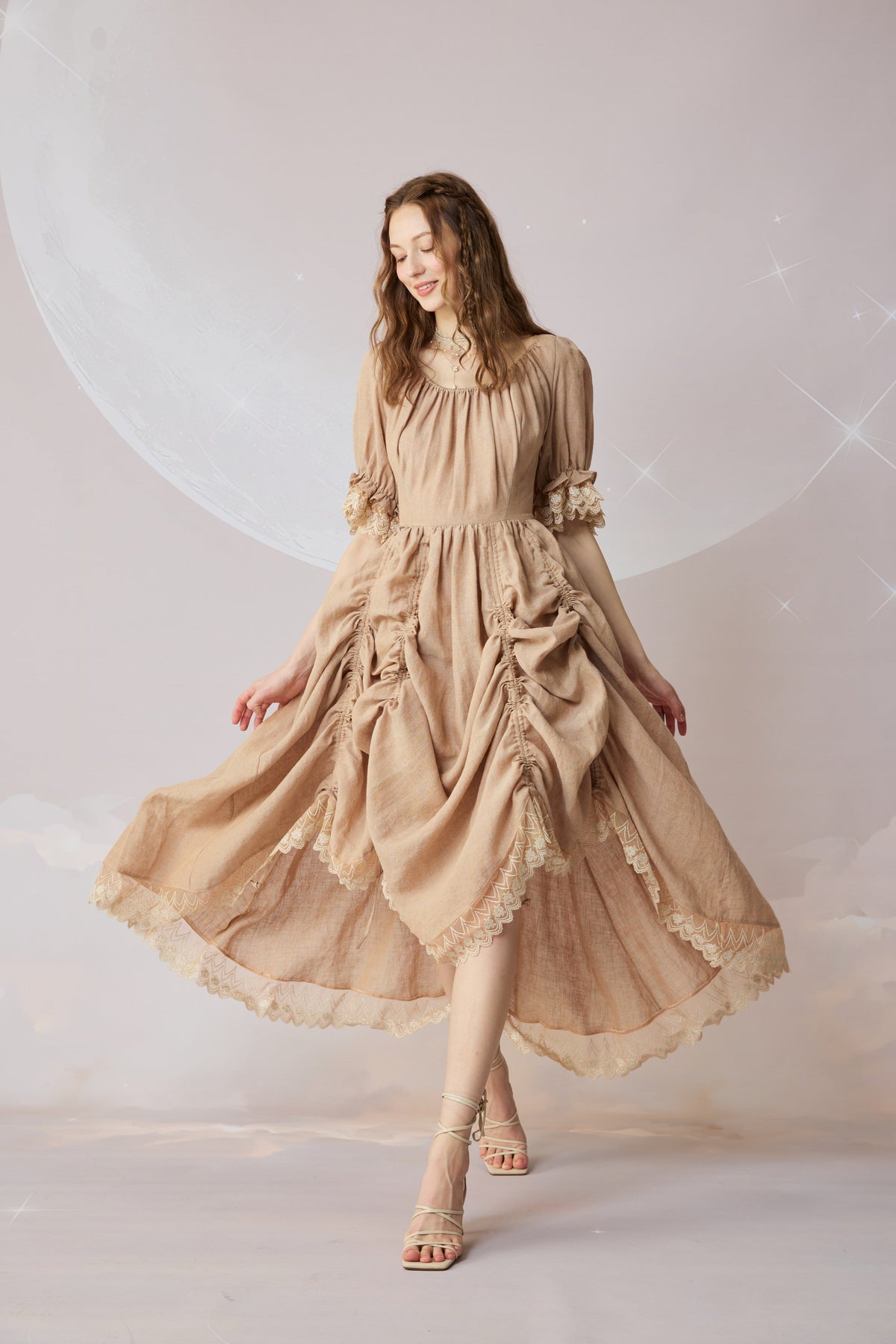 Elowen 27 | Lace velvet dress gown ( 2 way to wear )