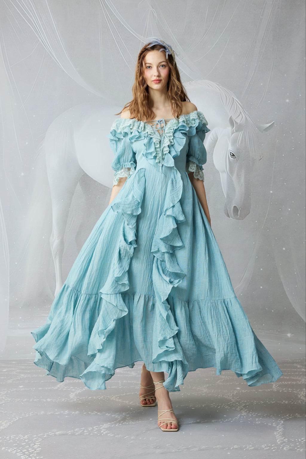 Dewdrops 16 | Maxi Linen Dress Gown