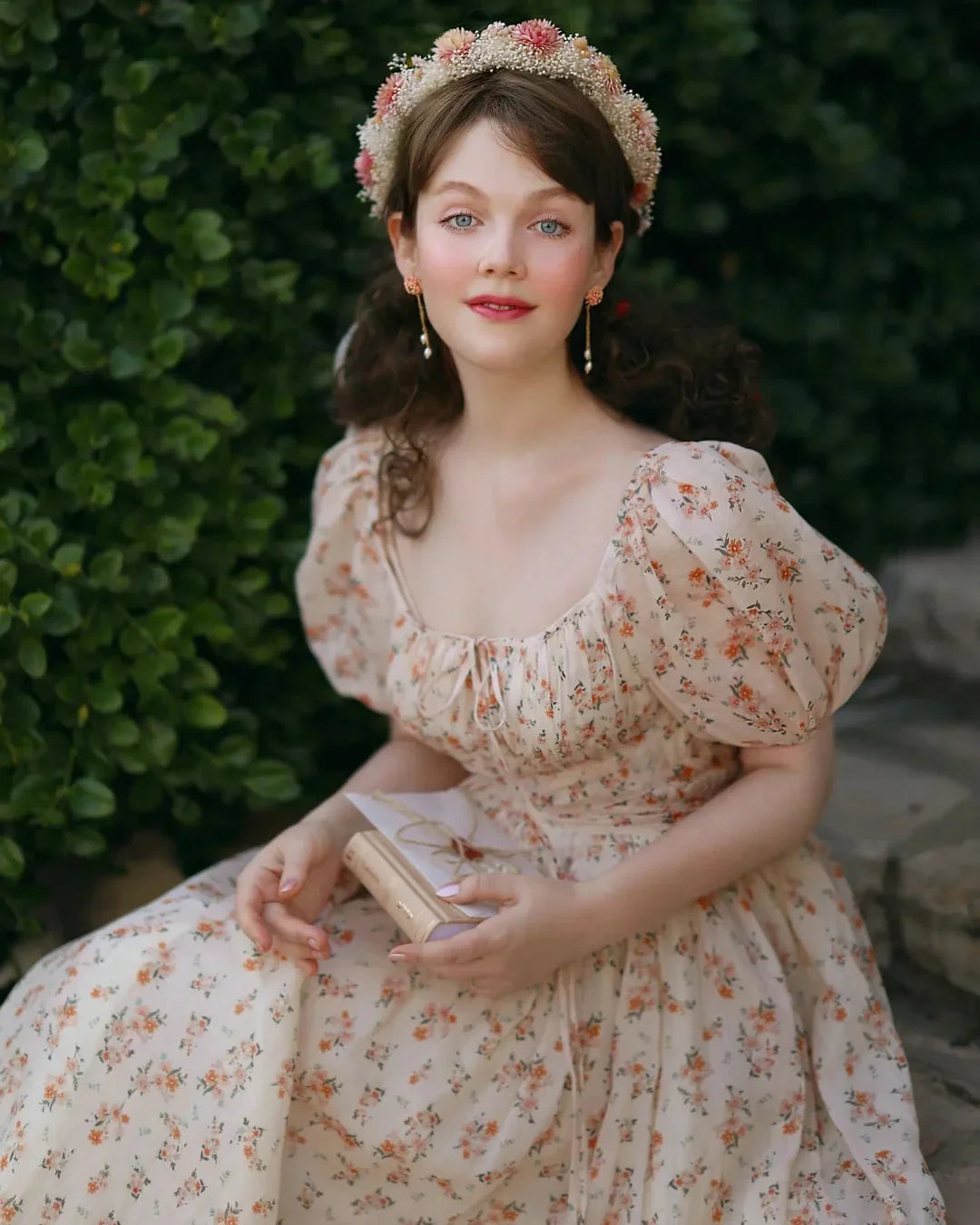 BERGAMOTE 20 |Floral Linen Dress