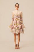 Lana Floral Print Flared Mini Dress