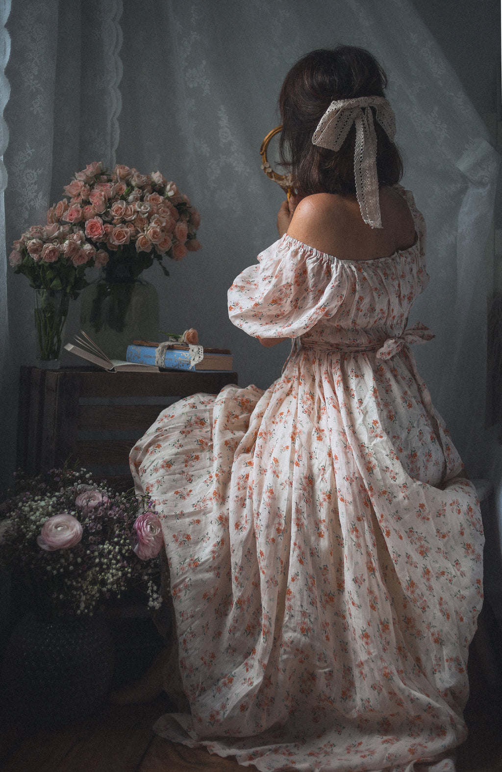 Alice 19 | Floral linen dress