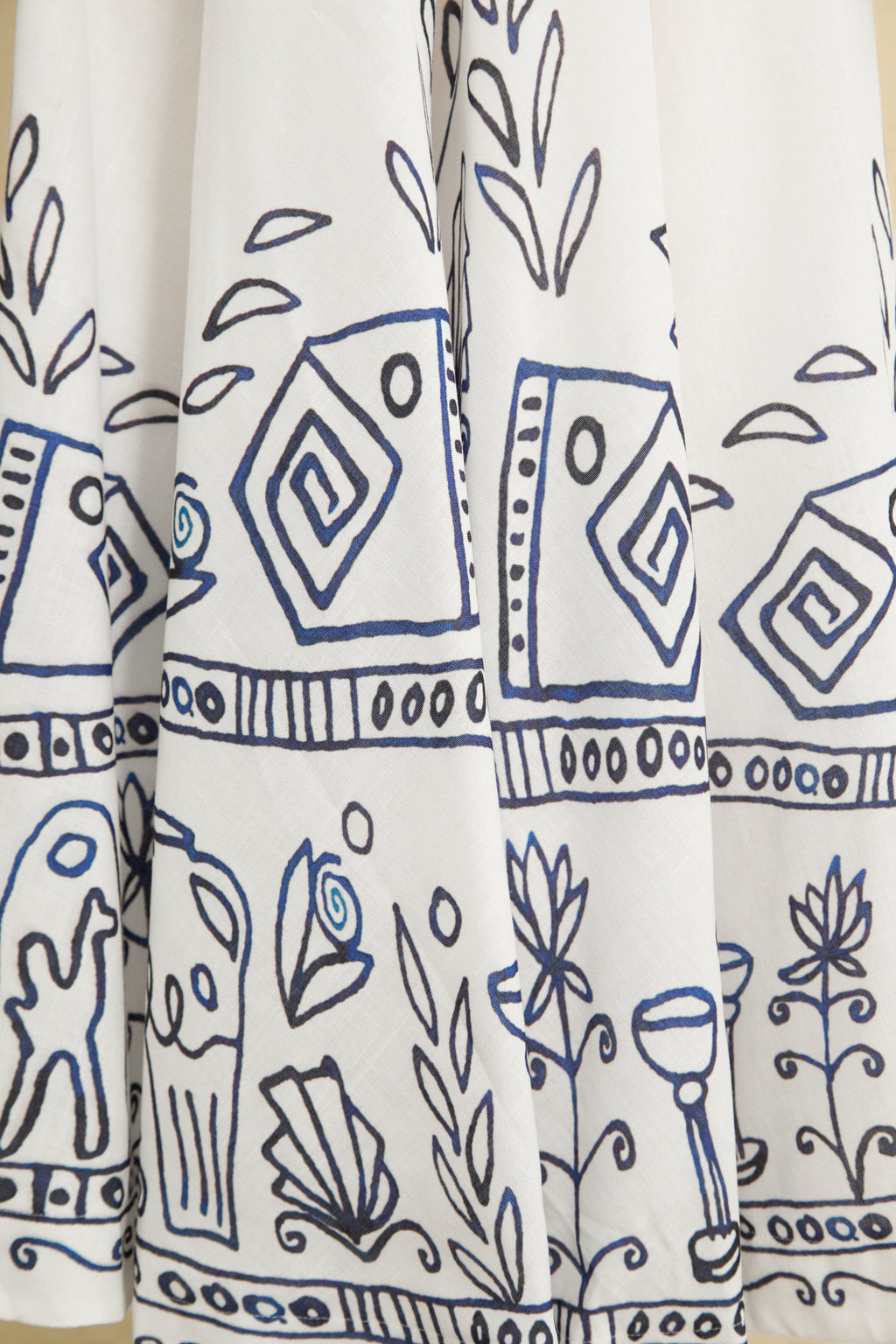 Garden Explorer White Printed Bow Strap Maxi Dress