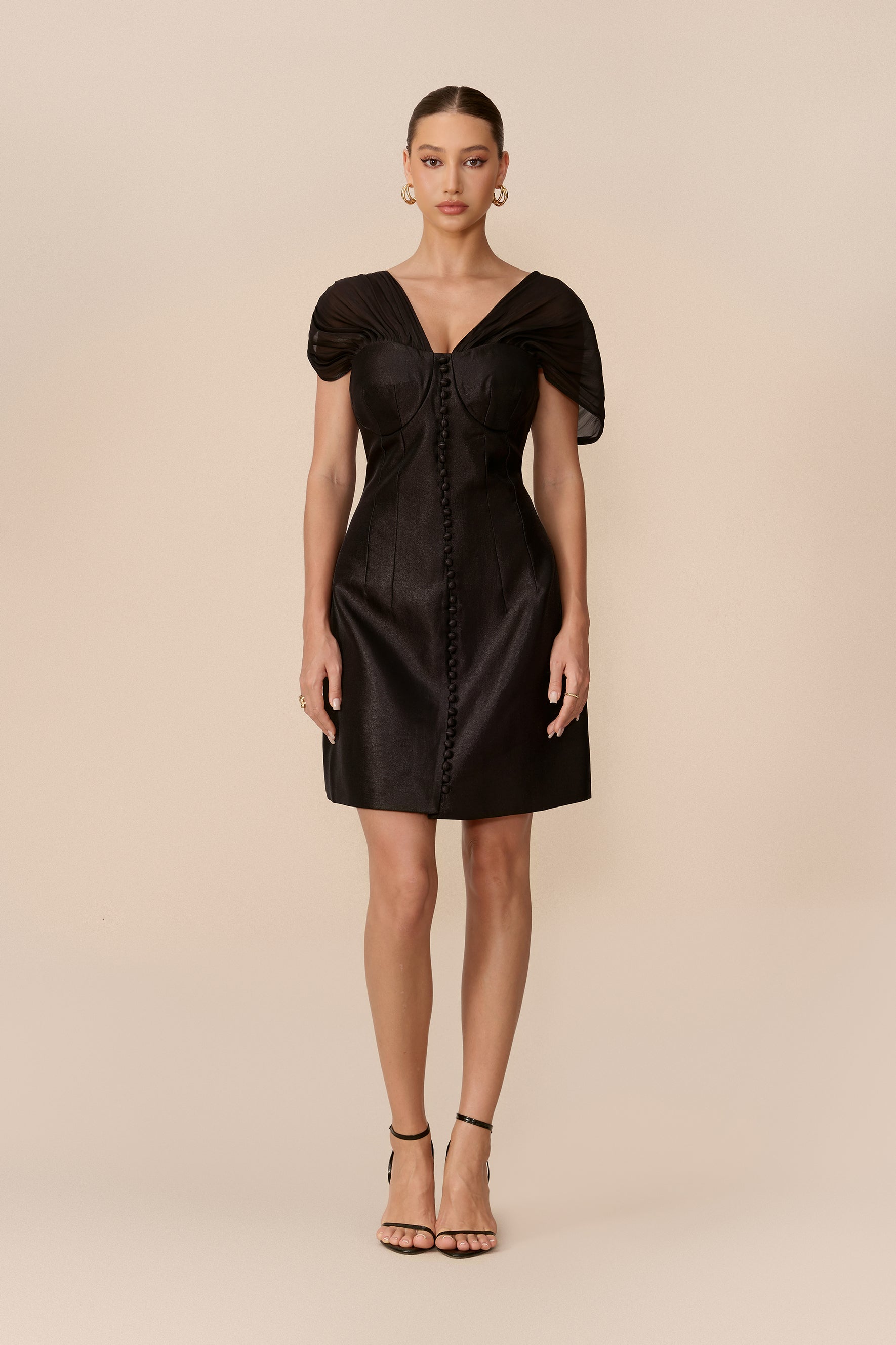 Dark Romance Black Off Shoulder Corset Mini Dress