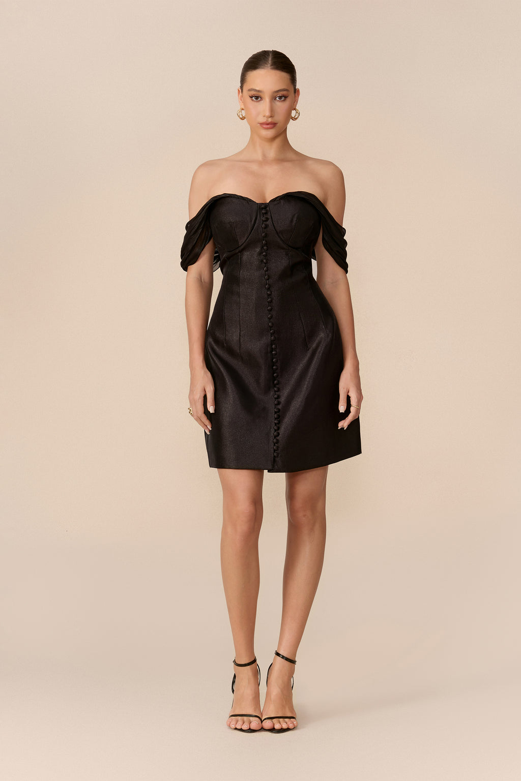 Dark Romance Black Off Shoulder Corset Mini Dress