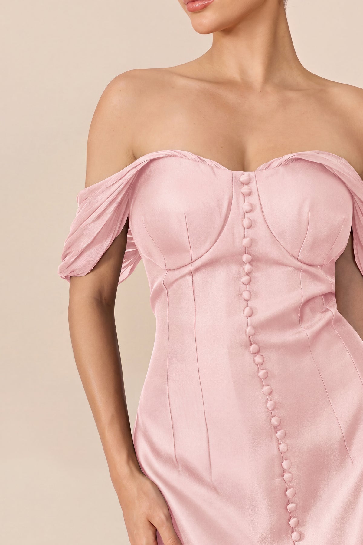 Dark Romance Pink Off Shoulder Corset Mini Dress