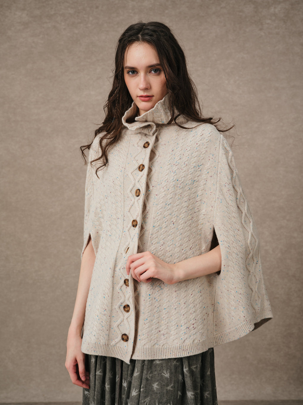 Fleece Cloud | Oversized 100% Wool Knit Poncho