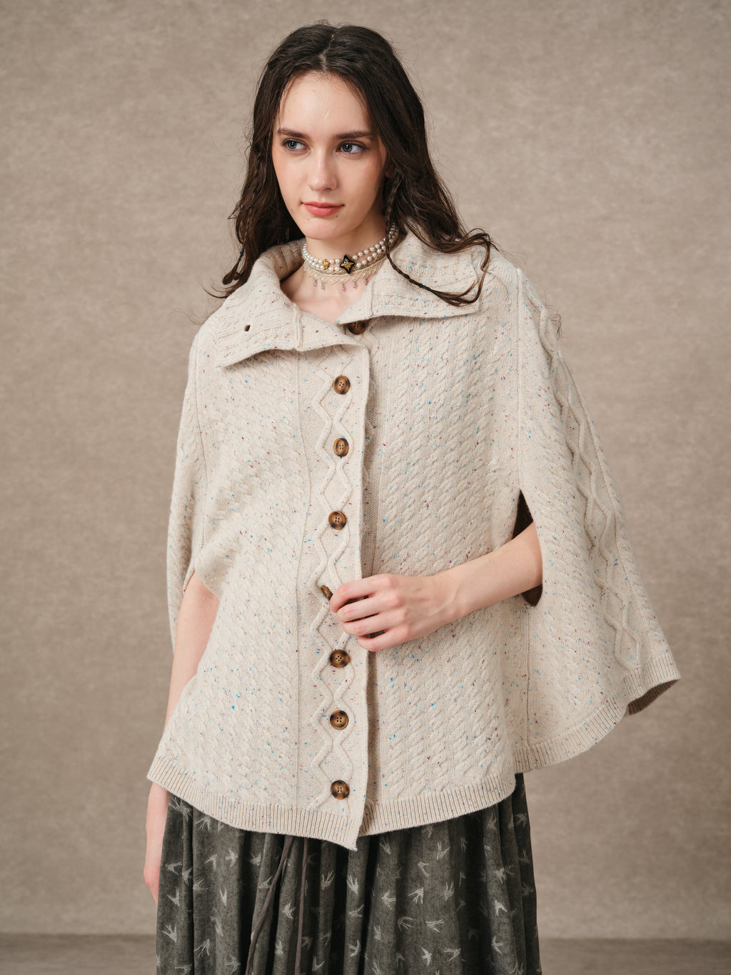 Fleece Cloud | Oversized 100% Wool Knit Poncho