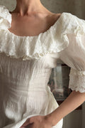 Elysia 15 | Lace-up linen flared dress