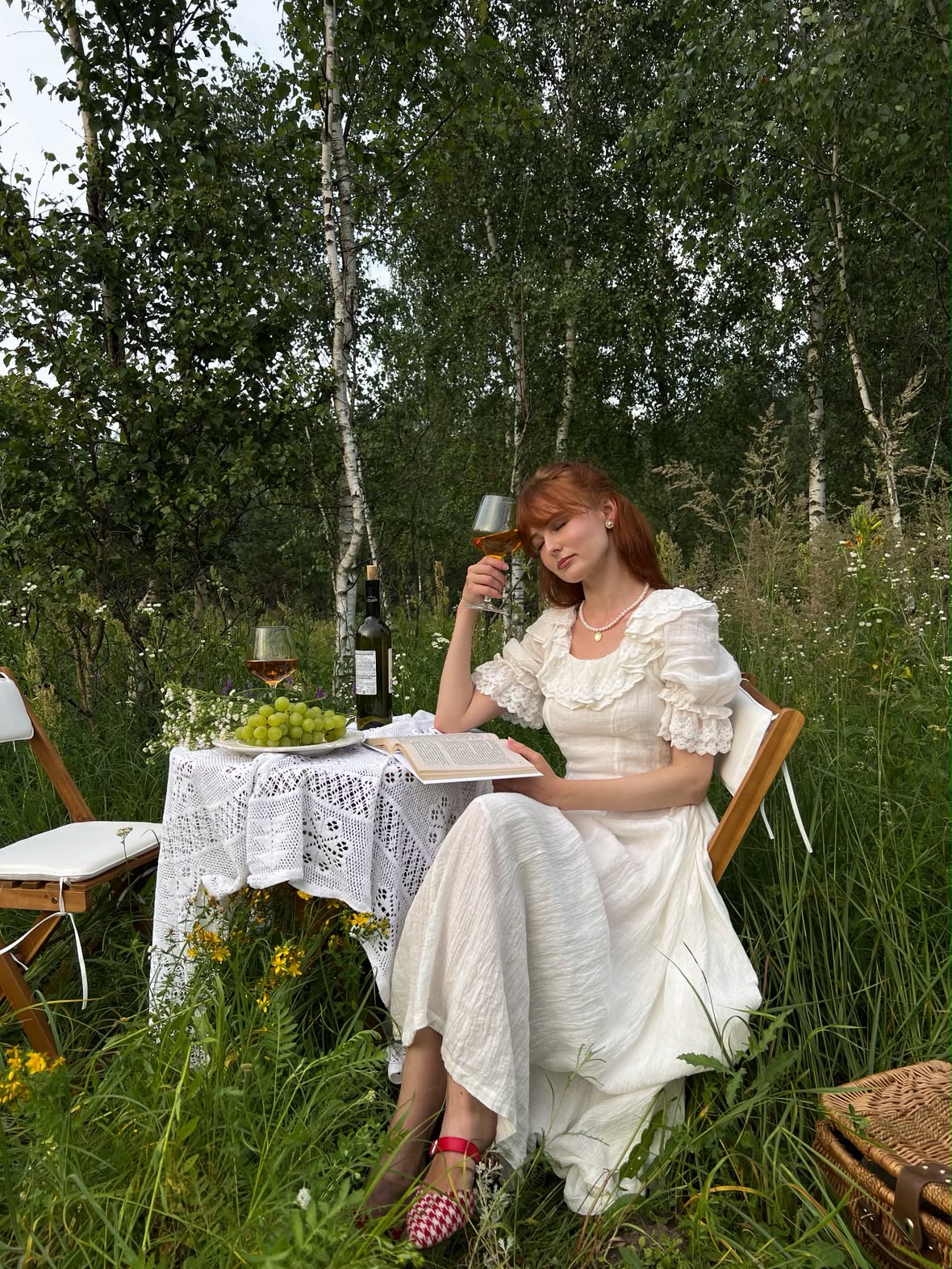 Elysia 15 | Lace-up linen flared dress
