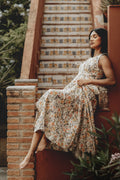 Anis 23 | Lace-up Jacquard Linen Corset Dress
