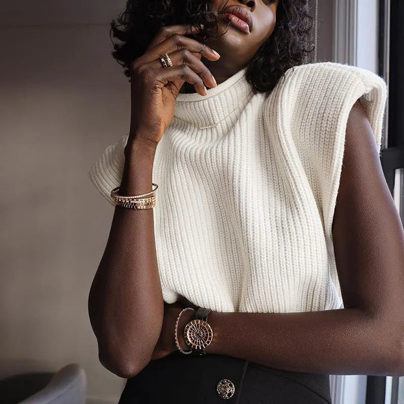 Stylish Turtleneck Sweater Vest