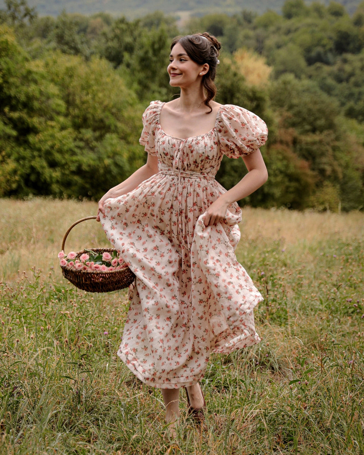 Alice 19 | Floral linen dress