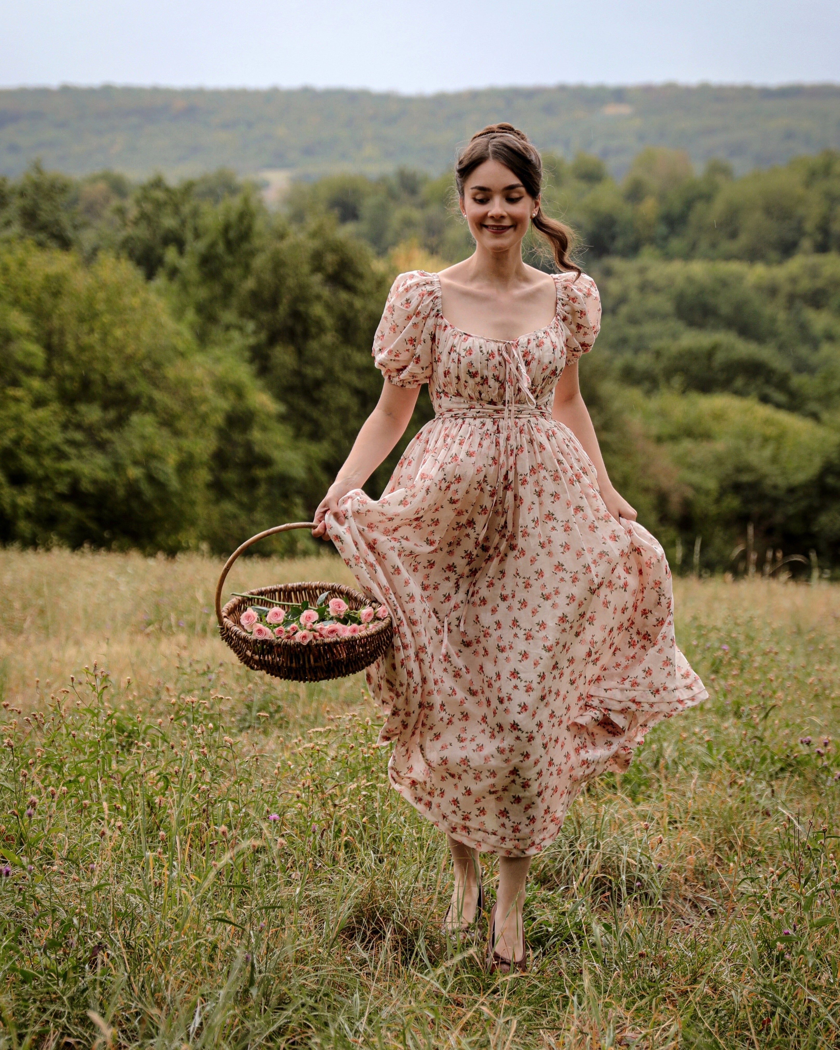 Alice 19 | Floral linen dress